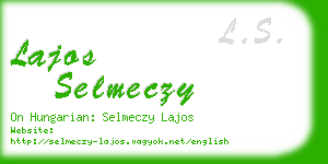 lajos selmeczy business card